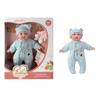 Игрушка Пупс в голубом комбинезоне 28см 1toy Т19675